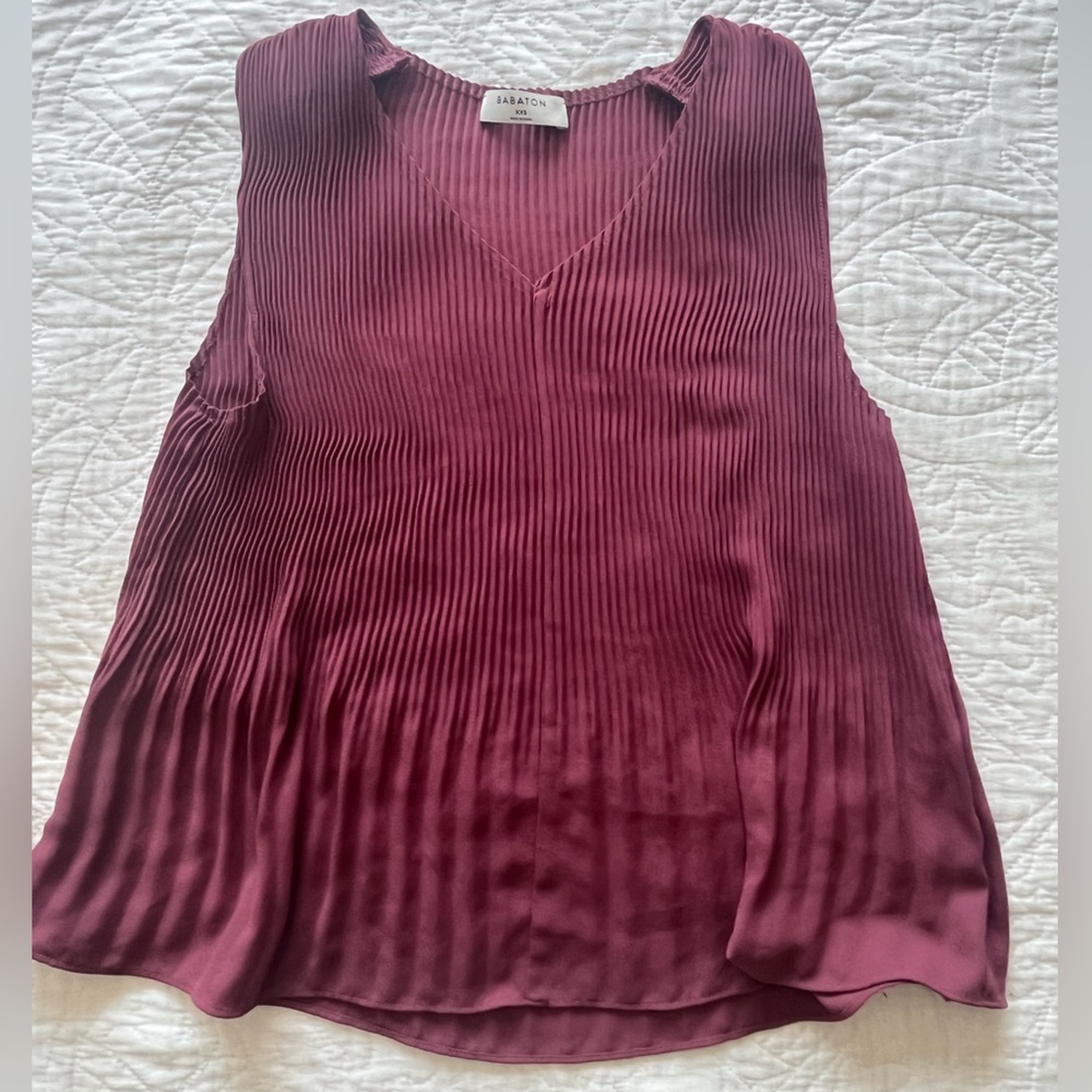 💛 FREE WITH PURCHASE💛 Babaton sleeveless pleated blouse